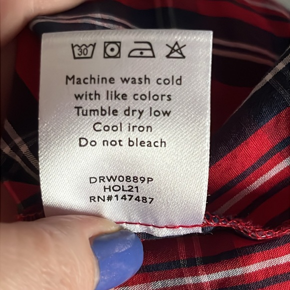 NWOT Draper James Deana Smocked Angie Plaid Cotton Dress Size 2x - Picture 14 of 16